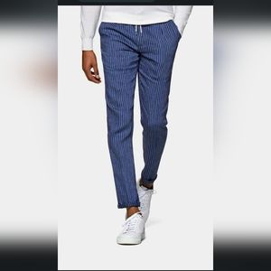 SuitSupply Ames Blue Stripe Pants NWT